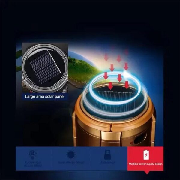 Solar Lantern & Fan Camping Light - Image 4